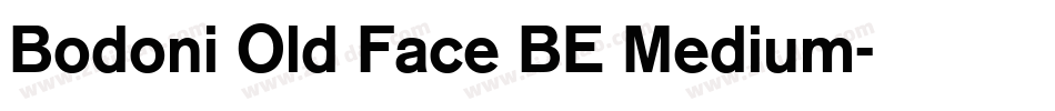 Bodoni Old Face BE Medium字体转换